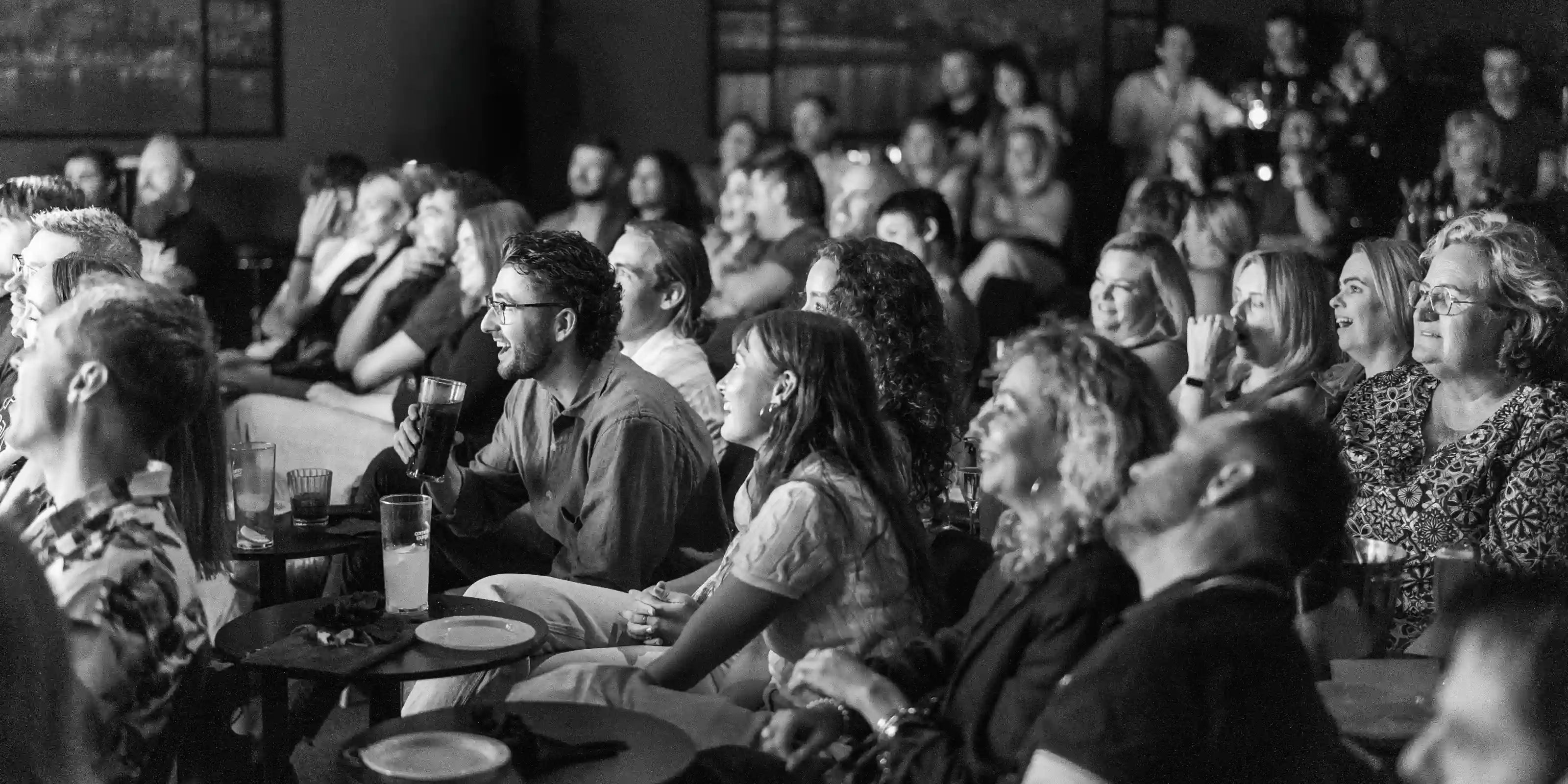 audience laughing during comedy show in perth at Comedy Lounge