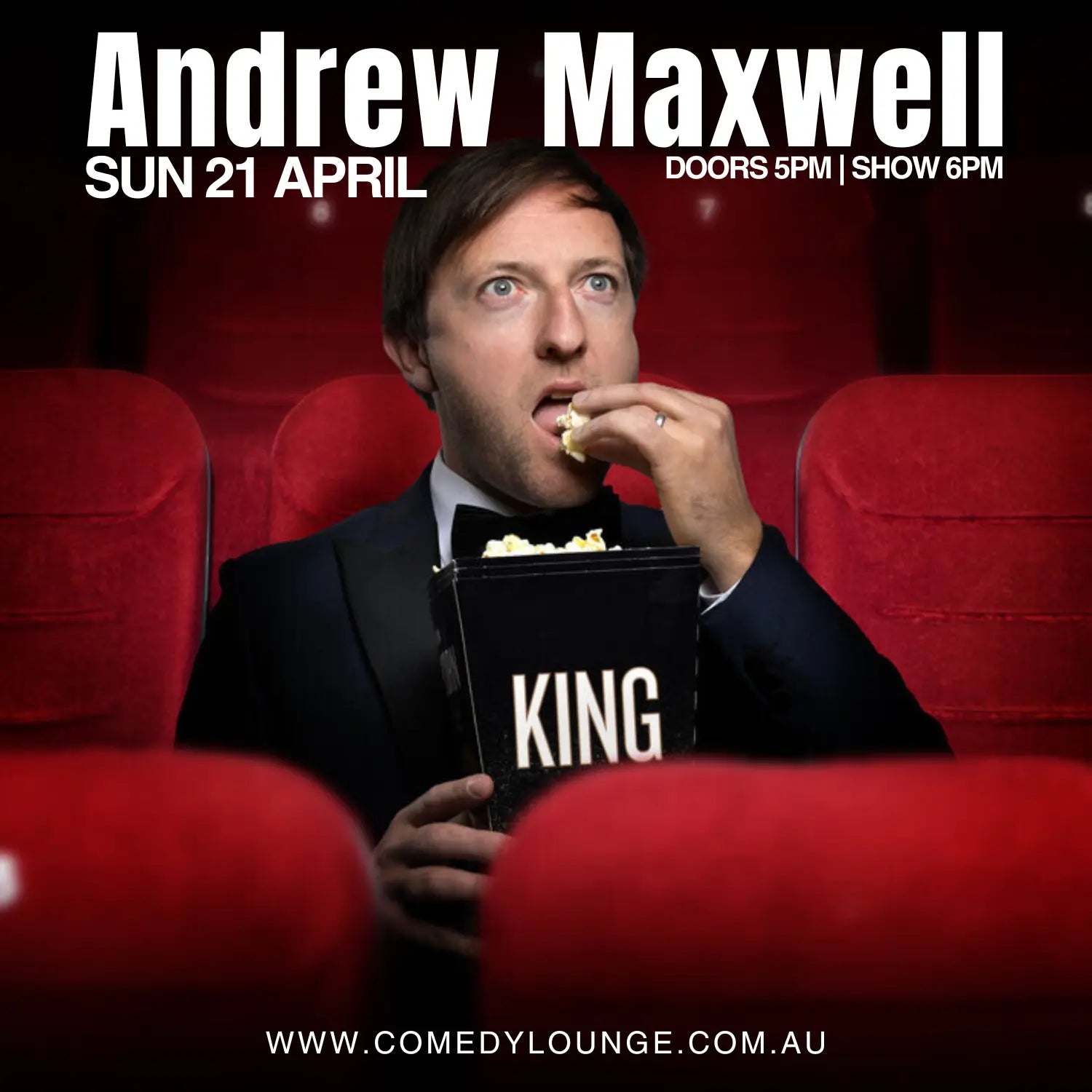 andrew maxwell performing live at Comedy Lounge in Perth Western Australia