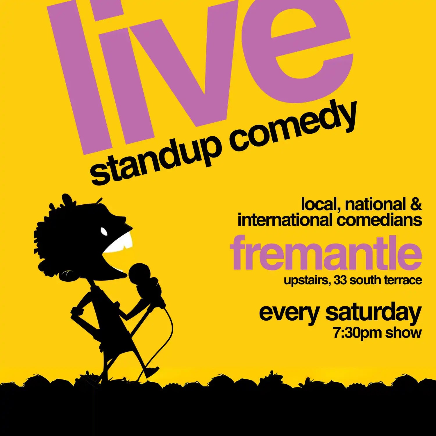 Buy tickets for the Fremantle weekend comedy show at Comedy Lounge, featuring top local, national, and international comedians.